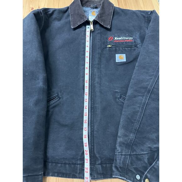 Vintage Carhartt J01 BLK Detroit Blanket Lined Jacket Size 48 Tall - Picture 4 of 13